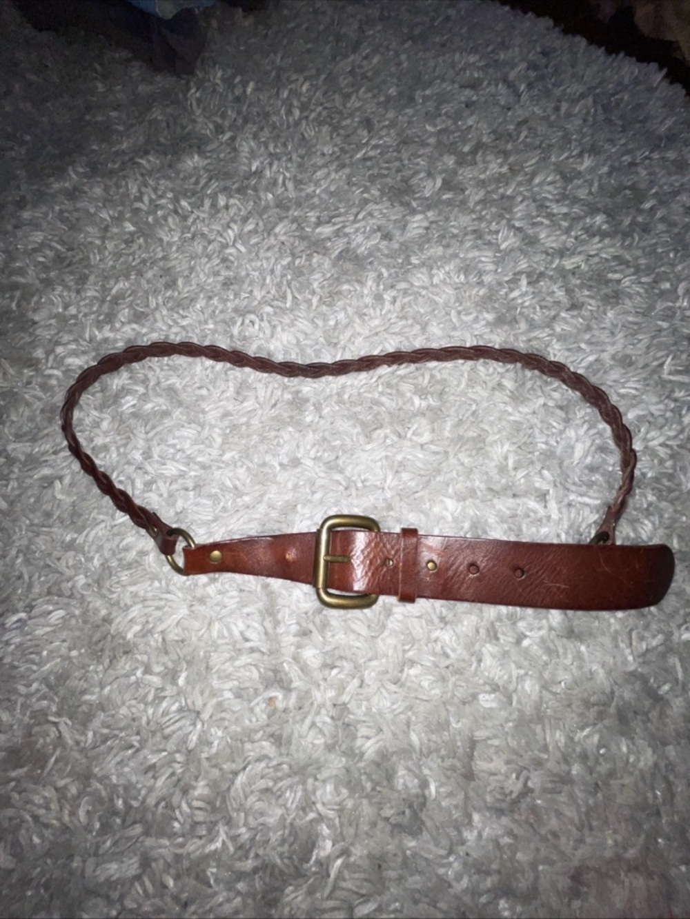 Nine West Leather Belt Small 32 Roller Buckle Distressed Brown Vintage